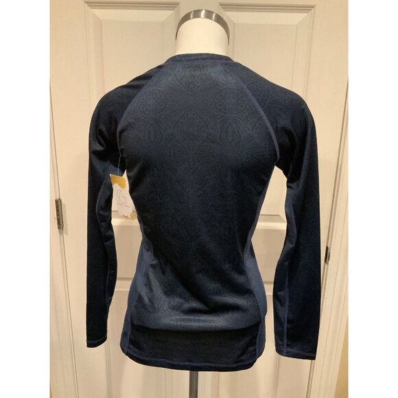 Athleta Gray Geometric Aztec Patterned Long Sleeve Cool Down Shirt, Size XXS - Picture 6 of 8